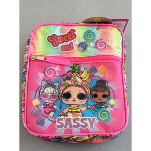 L.O.L. SURPRISE DOLL Sweet and Sassy Lunch/Accessory Bag Pink Candy Glitter-NEW!